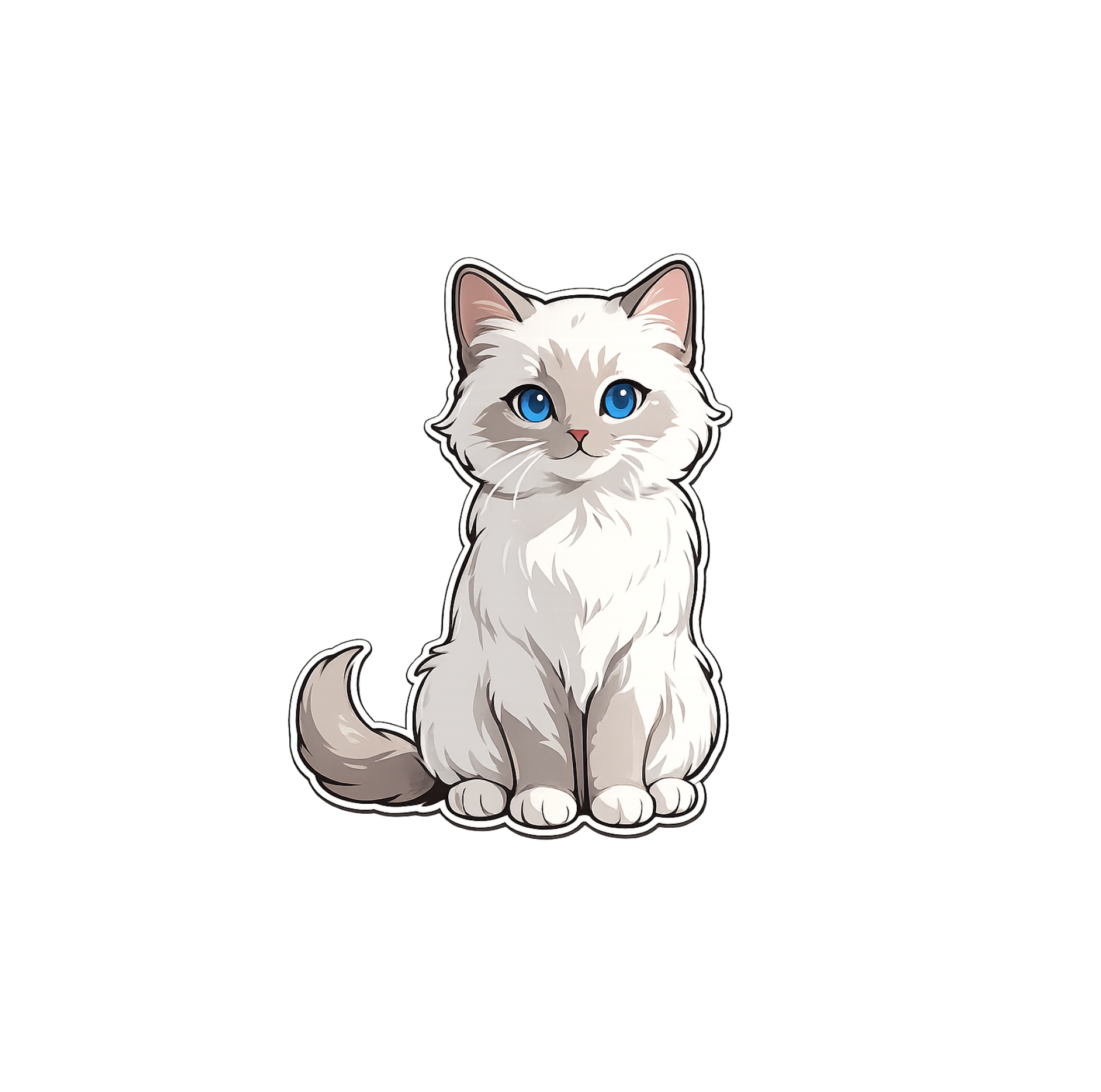 Weiße Katze